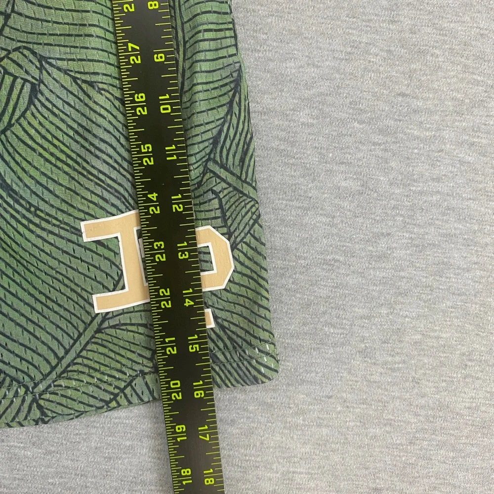 Inaka Power Mesh Shorts Boys XL Green Banana Leaf Print Athletic Gym Basketball
